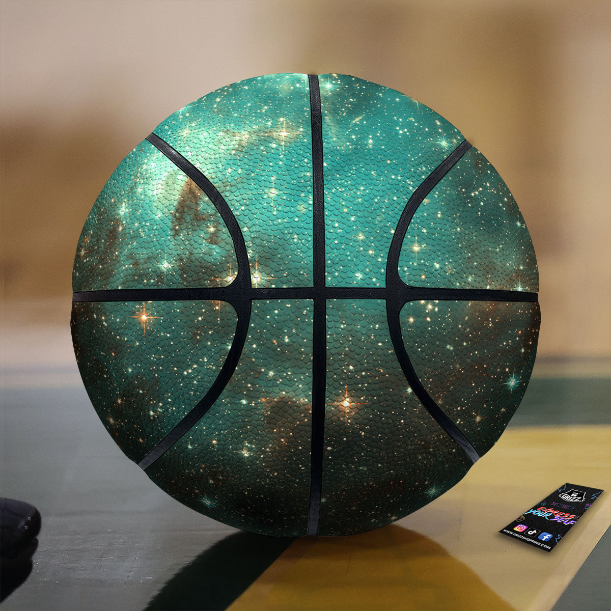 Galaxy Space Abstract Cloud Nebula Print Basketball