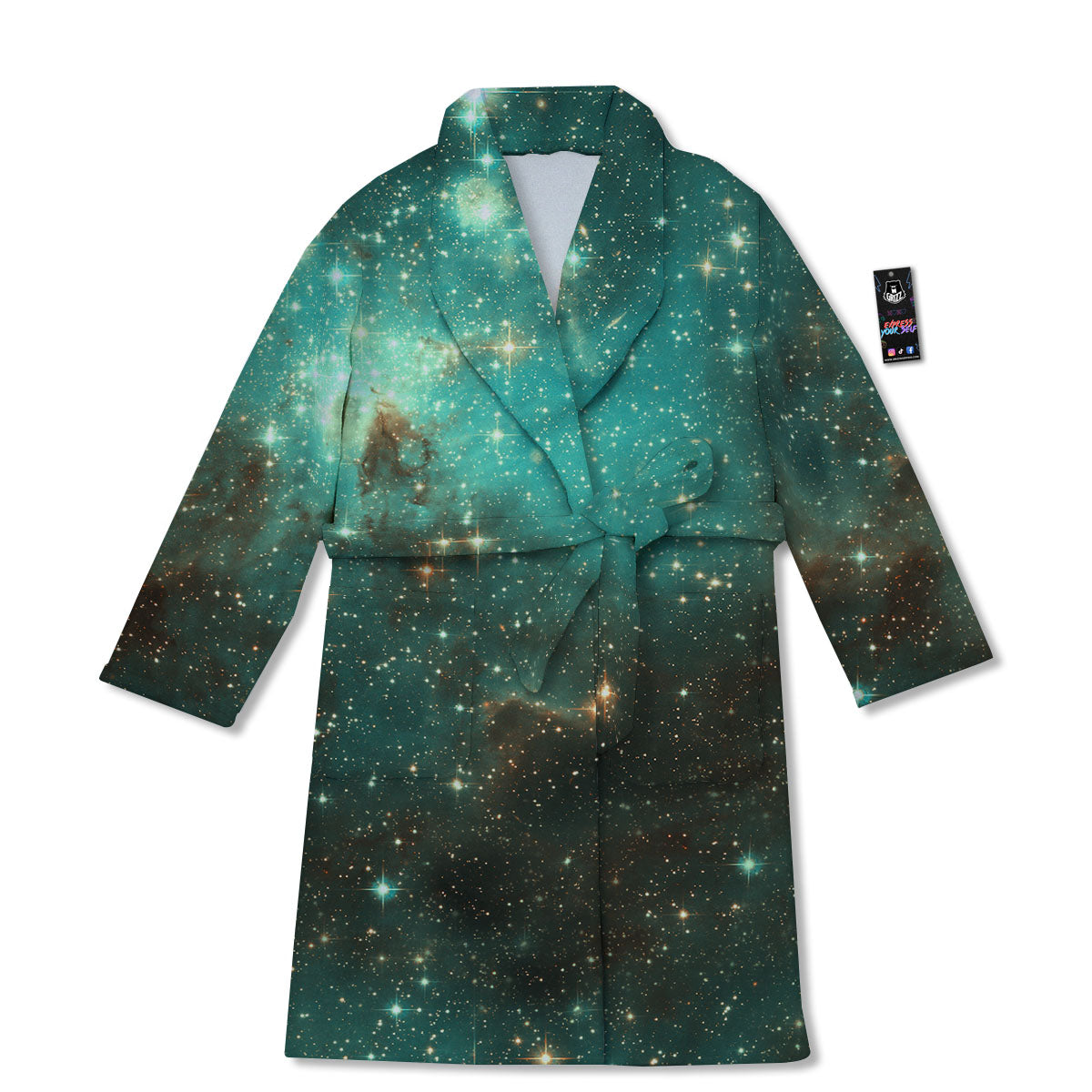 Galaxy Space Abstract Cloud Nebula Print Bathrobe-grizzshop