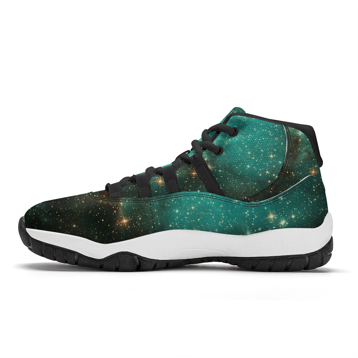 Galaxy Space Abstract Cloud Nebula Print Black Bball Shoes-grizzshop