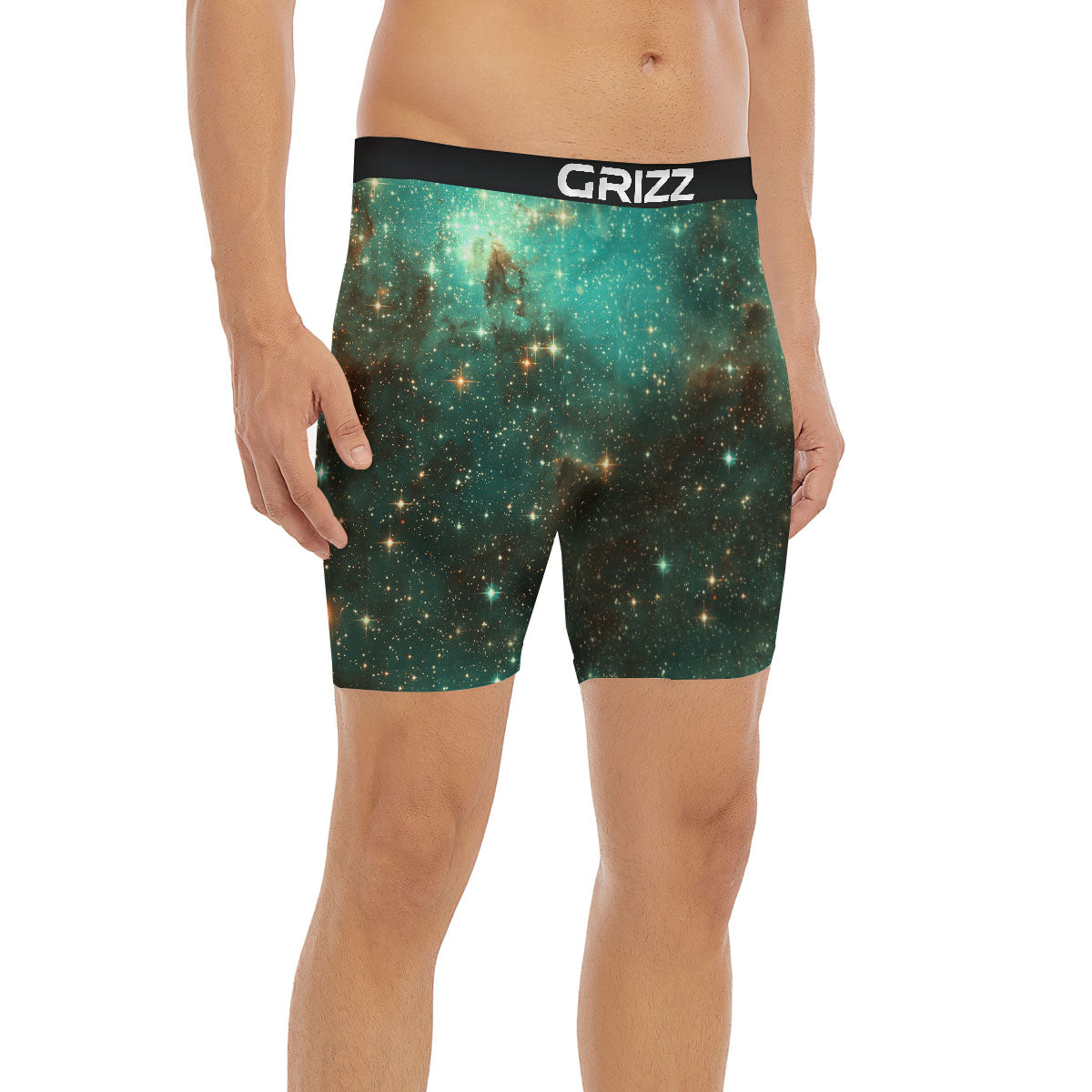 Galaxy Space Abstract Cloud Nebula Print Boxer Briefs-grizzshop