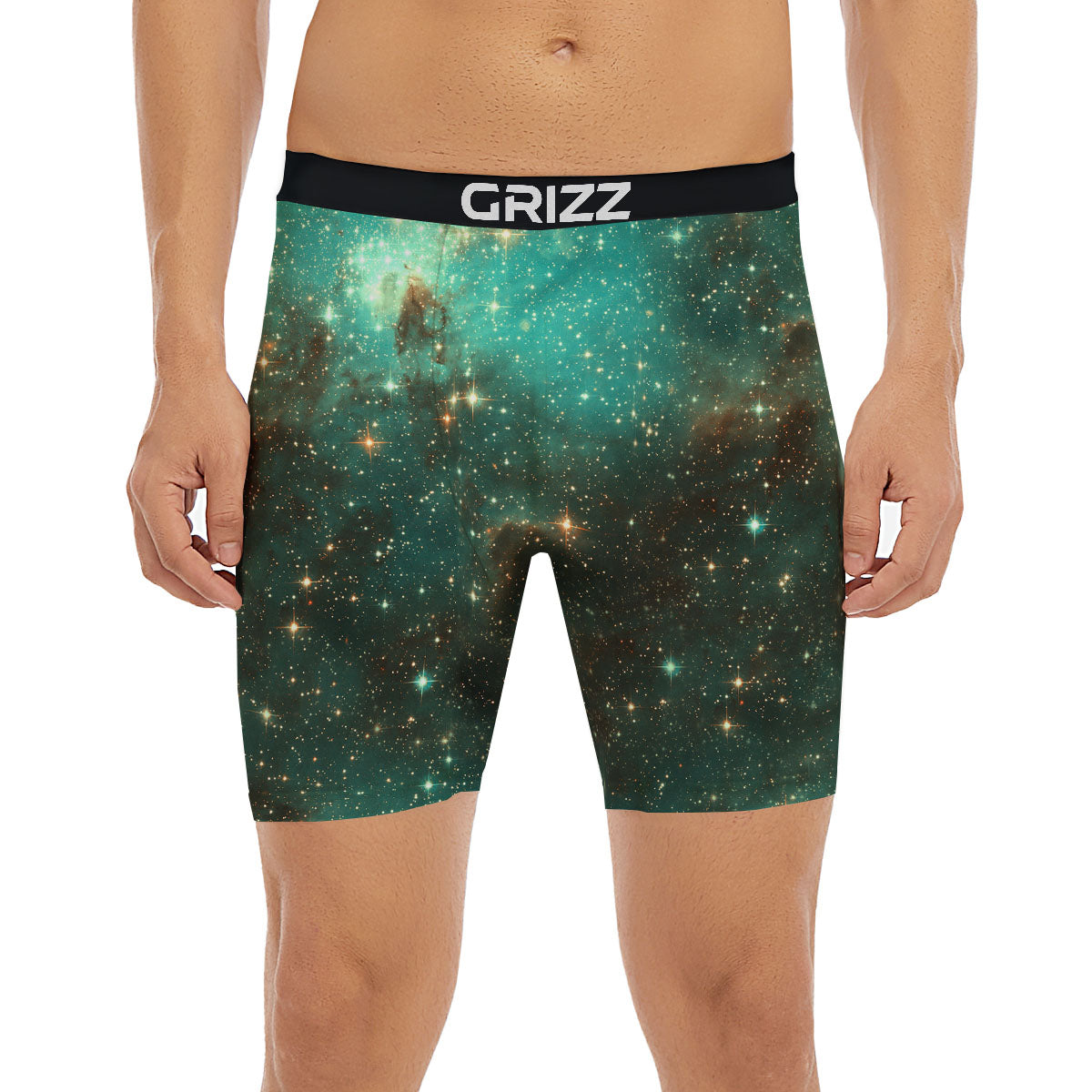Galaxy Space Abstract Cloud Nebula Print Boxer Briefs-grizzshop