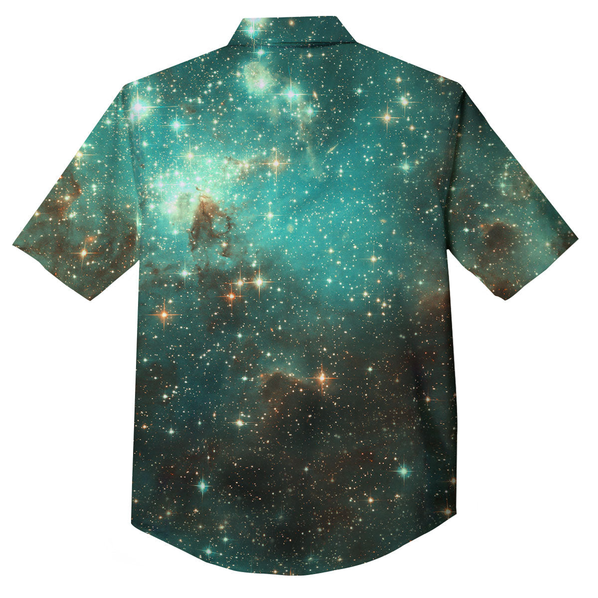Galaxy Space Abstract Cloud Nebula Print Button Up Shirt-grizzshop