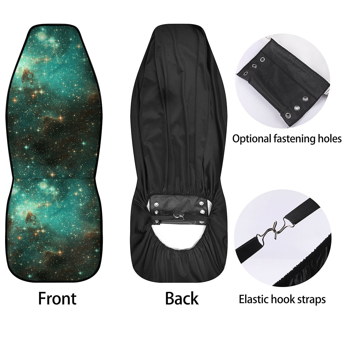 Galaxy Space Abstract Cloud Nebula Print Car Seat Covers-grizzshop