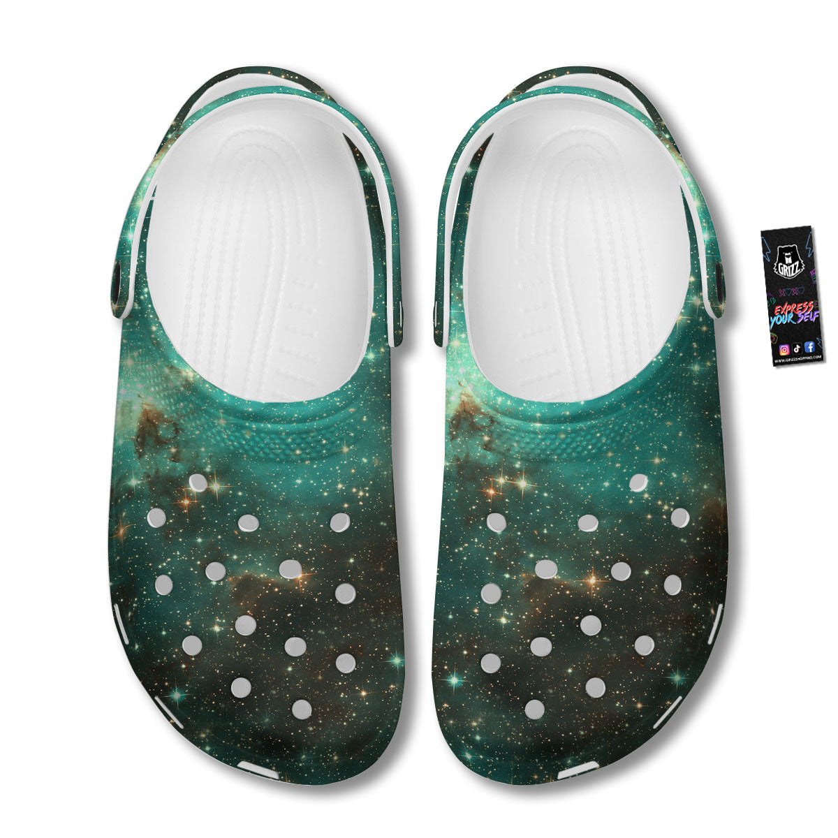 Galaxy Space Abstract Cloud Nebula Print Clog-grizzshop