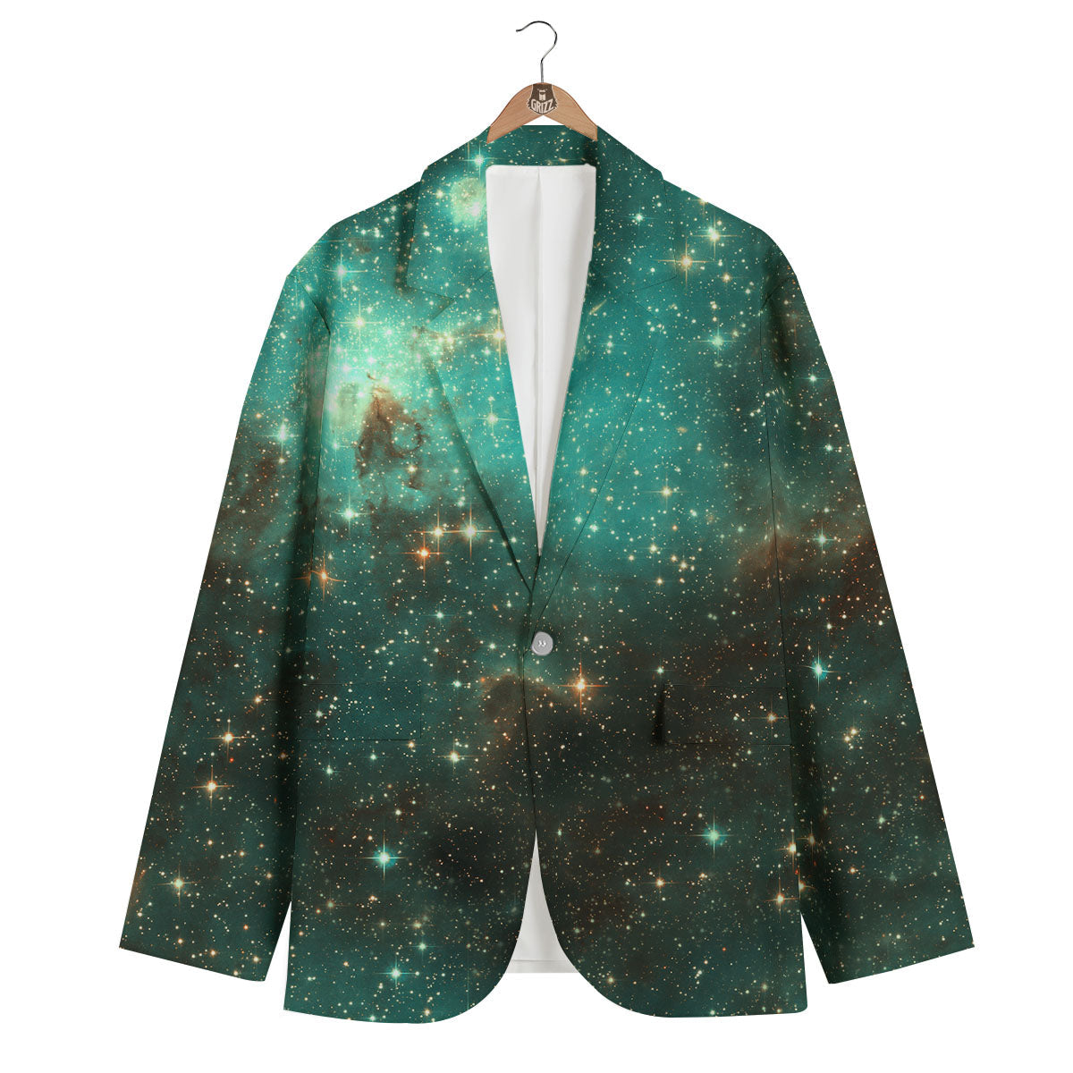 Galaxy Space Abstract Cloud Nebula Print Men's Blazer-grizzshop