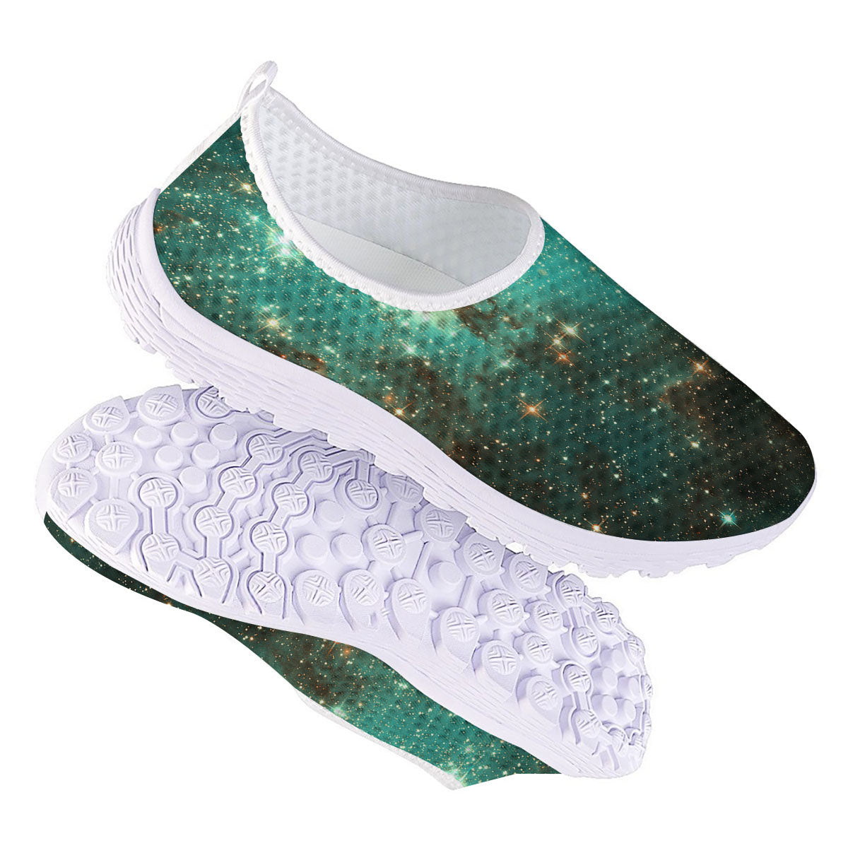 Galaxy Space Abstract Cloud Nebula Print Nurse Shoes-grizzshop