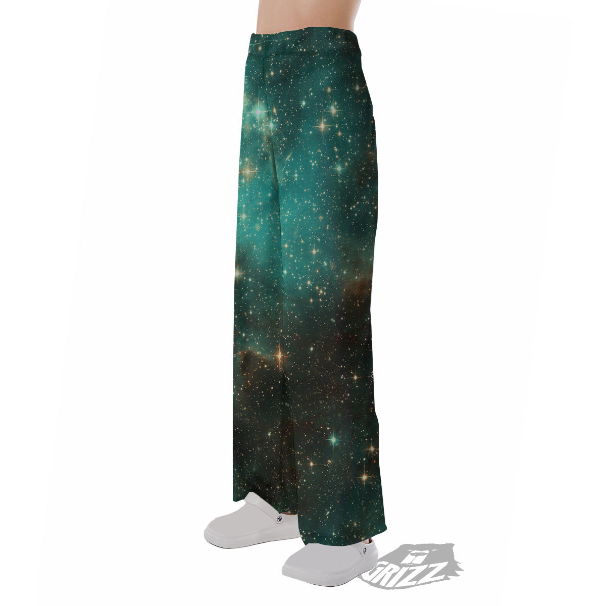 Galaxy Space Abstract Cloud Nebula Print Pajama Pants-grizzshop
