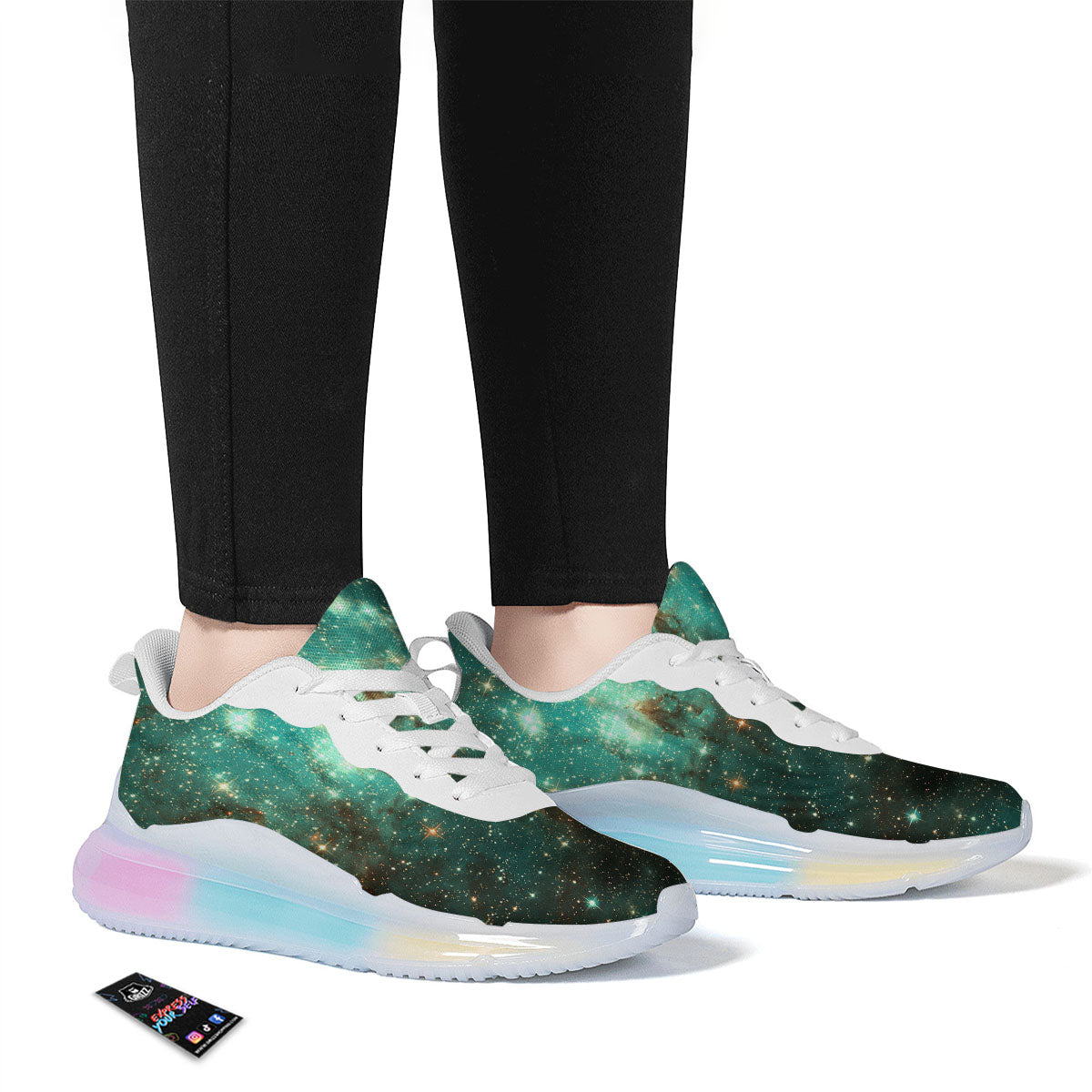 Galaxy Space Abstract Cloud Nebula Print Running Sneakers-grizzshop