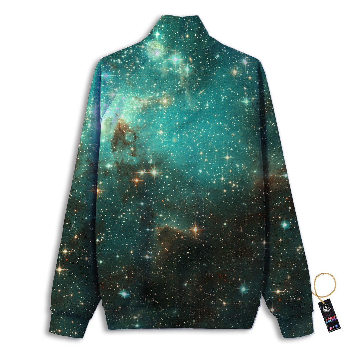 Galaxy Space Abstract Cloud Nebula Print Track Jacket-grizzshop