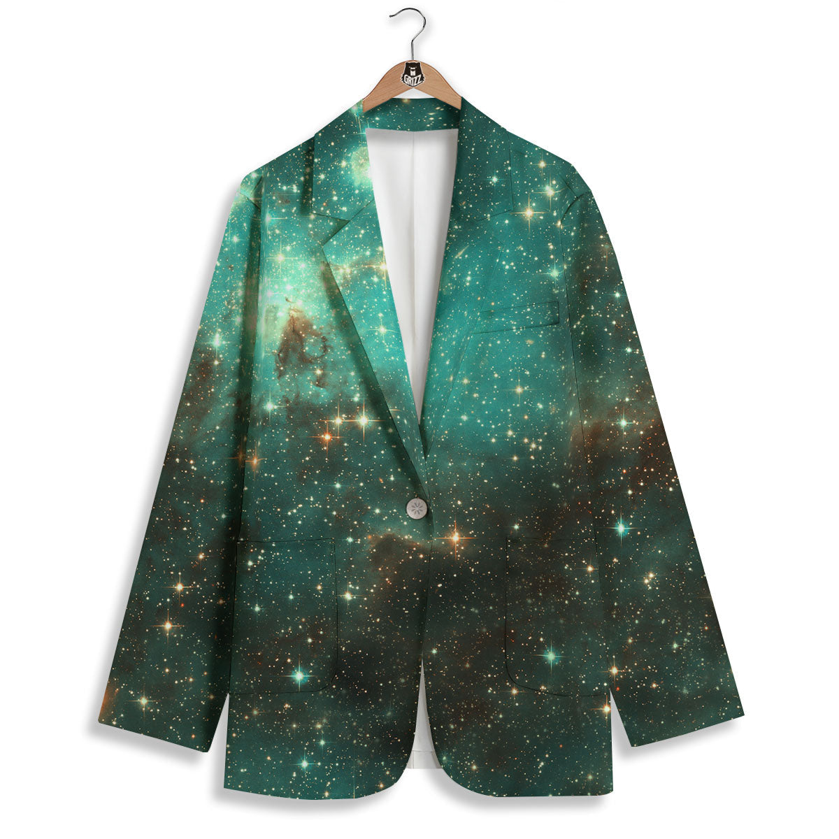 Galaxy Space Abstract Cloud Nebula Print Women's Blazer-grizzshop