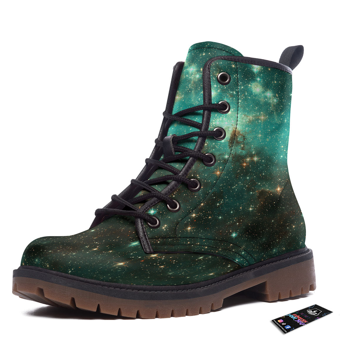 Galaxy Space Abstract Cloud Nebula Print Work Boots-grizzshop