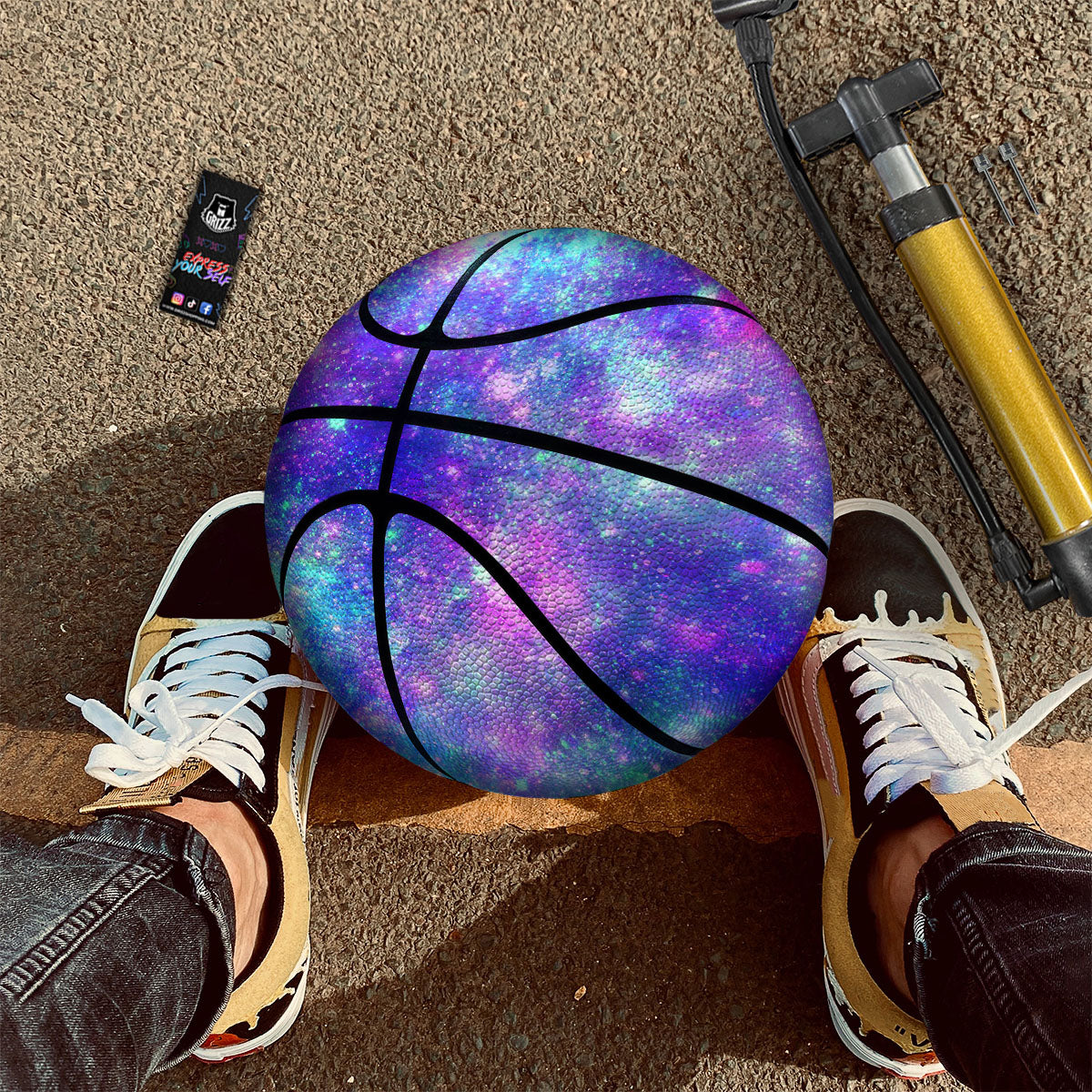Galaxy Space Abstract Colorful Print Basketball