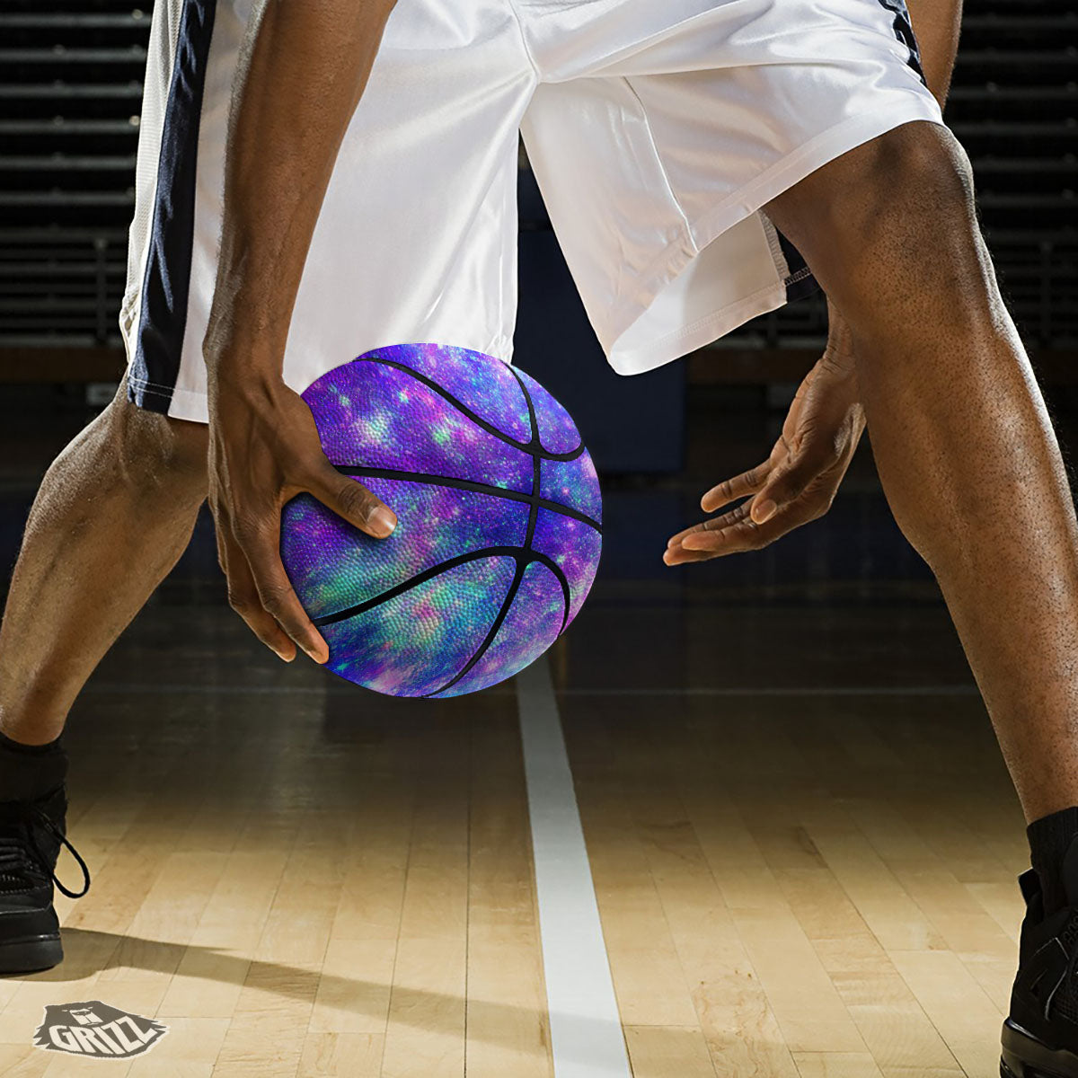 Galaxy Space Abstract Colorful Print Basketball