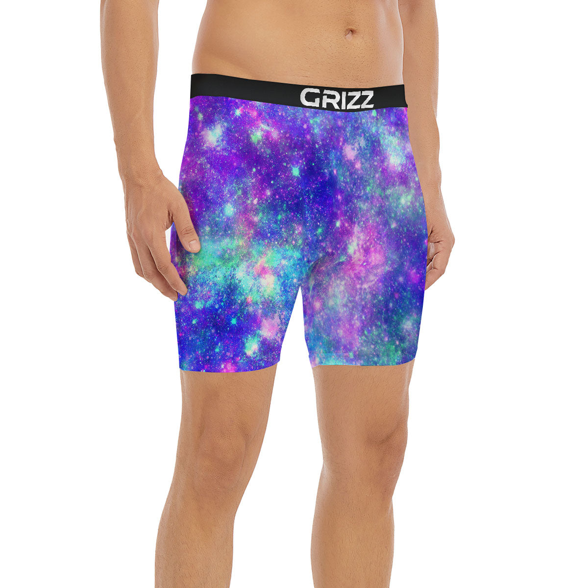 Galaxy Space Abstract Colorful Print Boxer Briefs-grizzshop