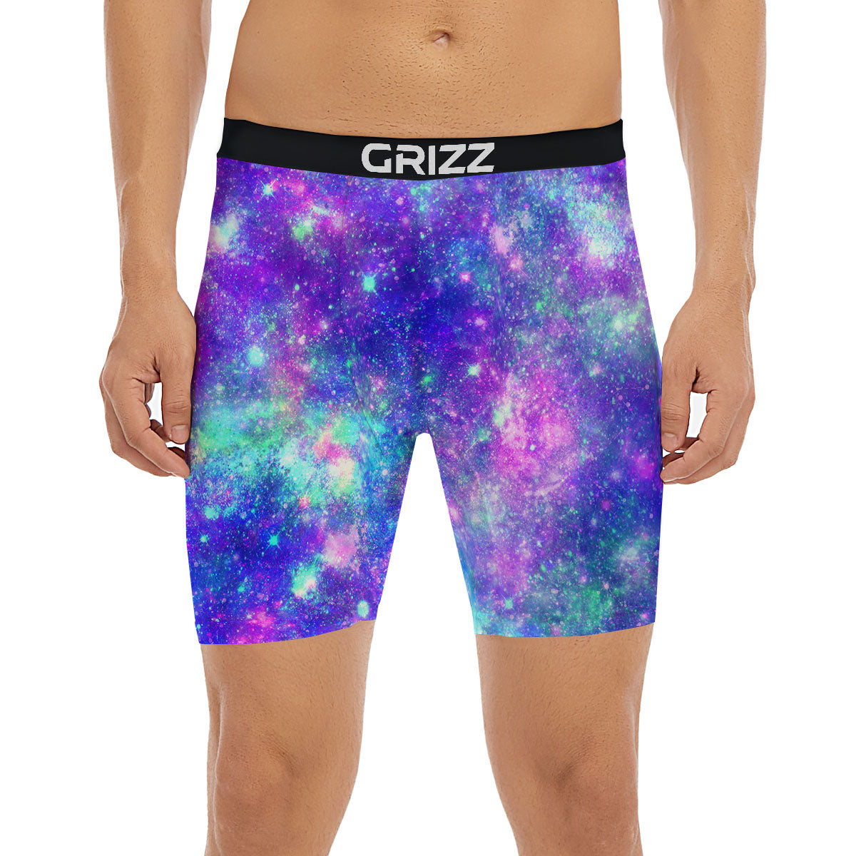 Galaxy Space Abstract Colorful Print Boxer Briefs-grizzshop