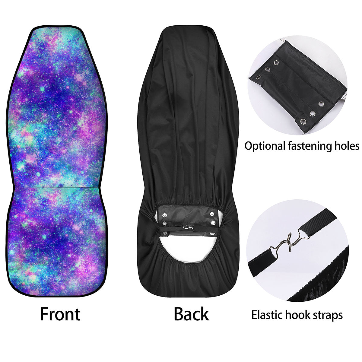 Galaxy Space Abstract Colorful Print Car Seat Covers-grizzshop