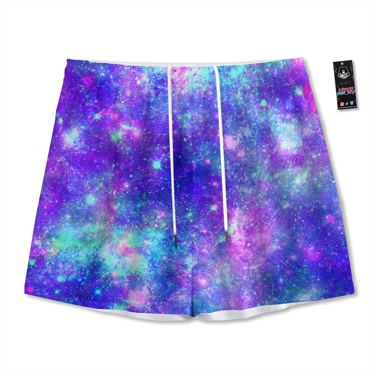 Golf Grass Print Mesh Shorts