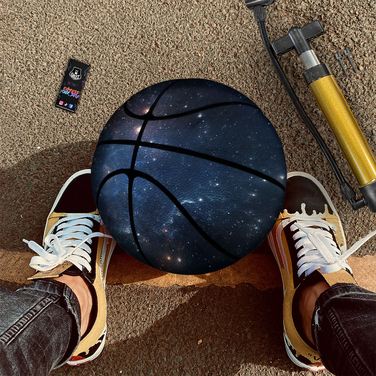 Galaxy Space Abstract Dark Print Basketball