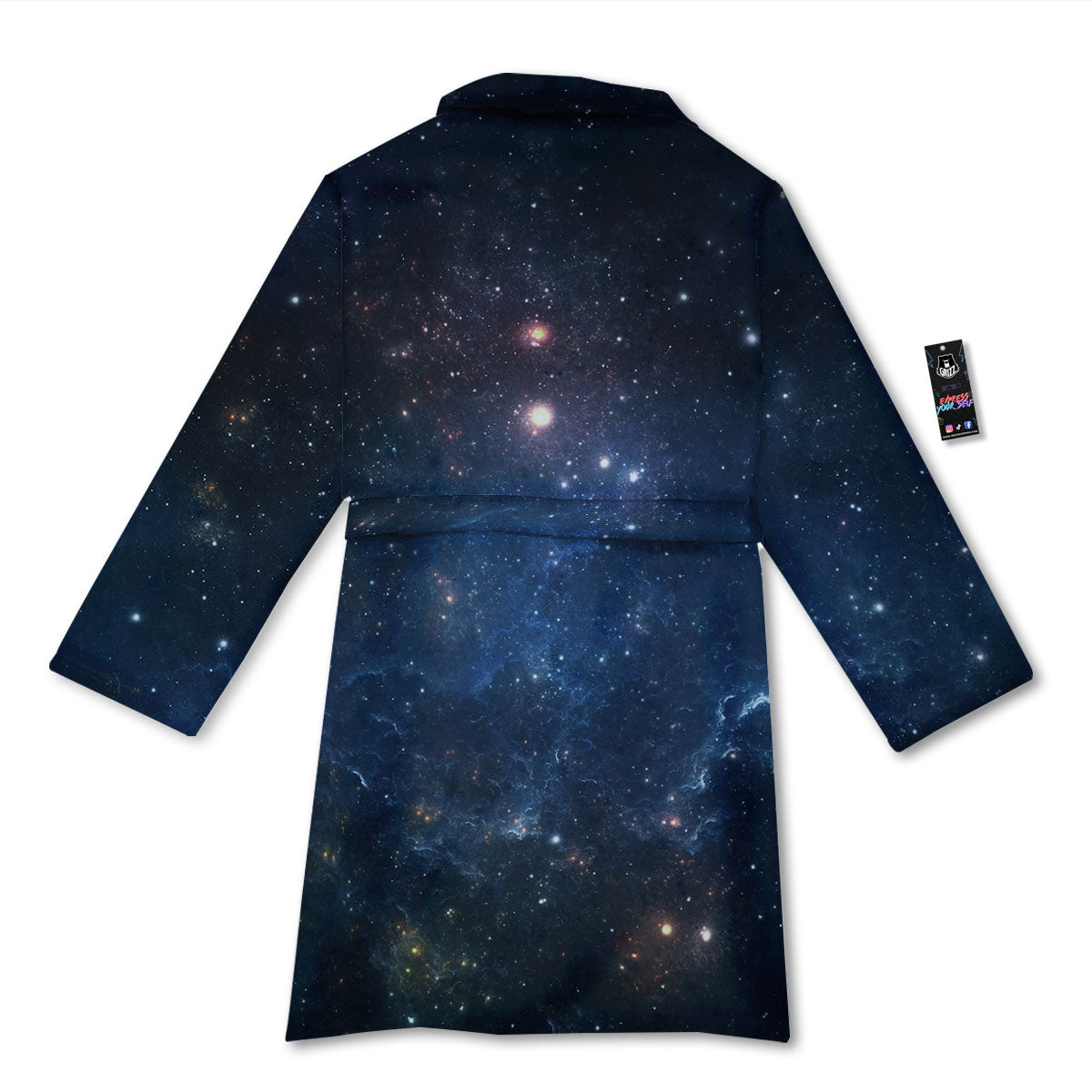 Galaxy Space Abstract Dark Print Bathrobe-grizzshop