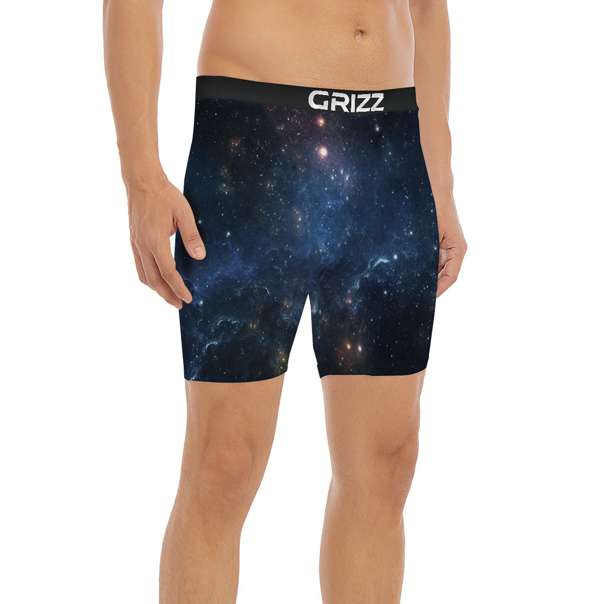 Galaxy Space Abstract Dark Print Boxer Briefs-grizzshop