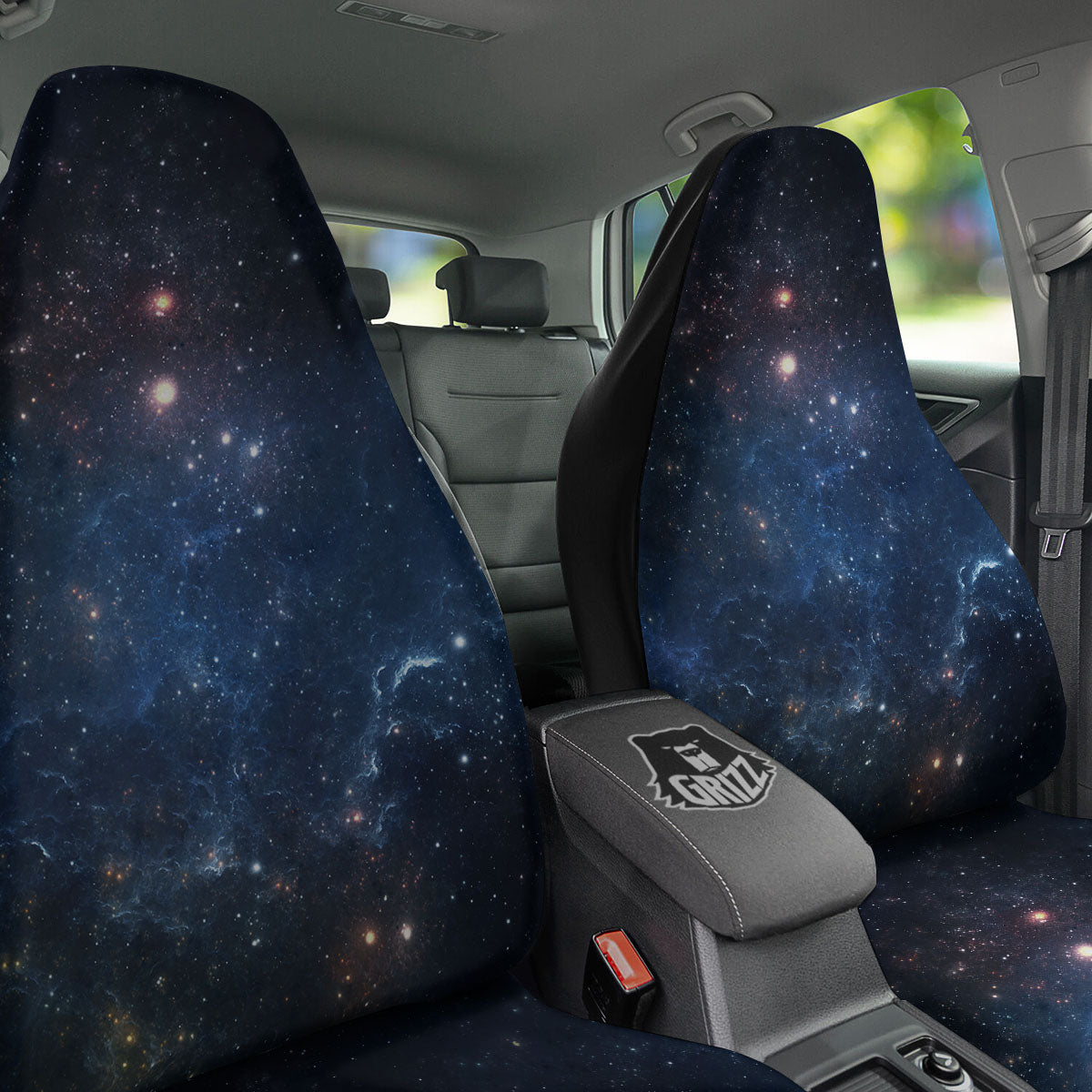 Galaxy Space Abstract Dark Print Car Seat Covers-grizzshop