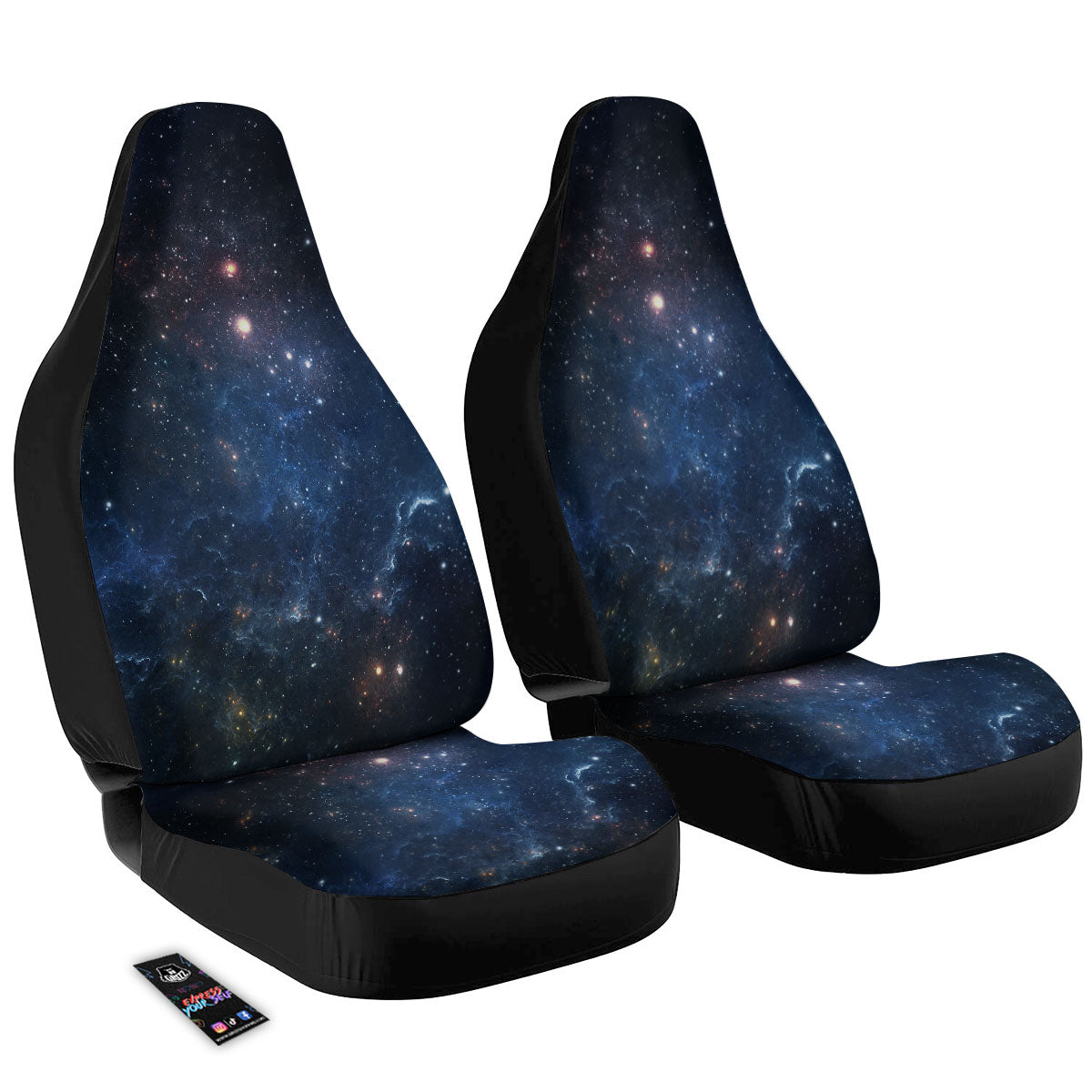 Galaxy Space Abstract Dark Print Car Seat Covers-grizzshop