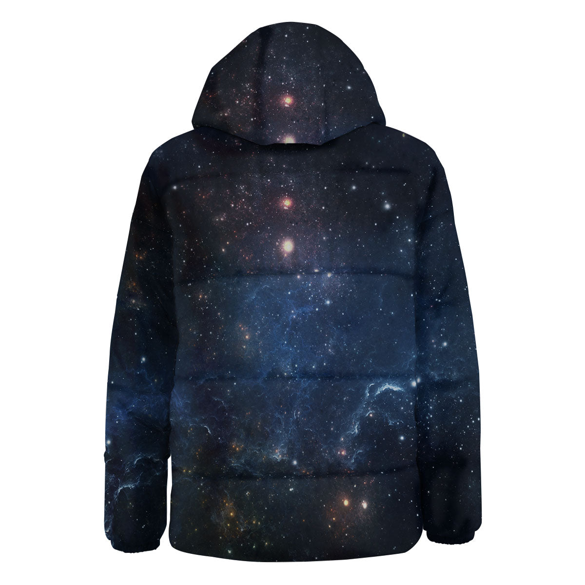 Galaxy Space Abstract Dark Print Down Jacket-grizzshop