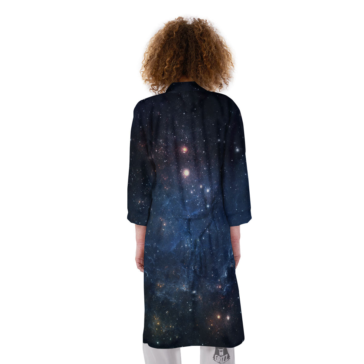 Galaxy Space Abstract Dark Print Kimono-grizzshop