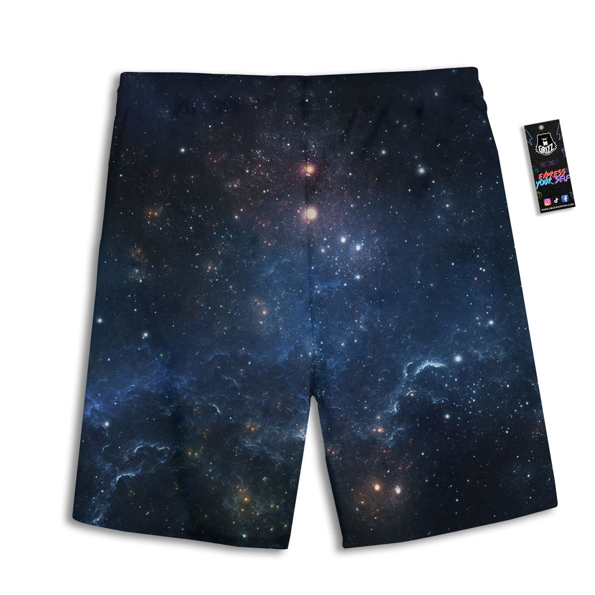 Galaxy Space Abstract Dark Print Men's Athletic Shorts