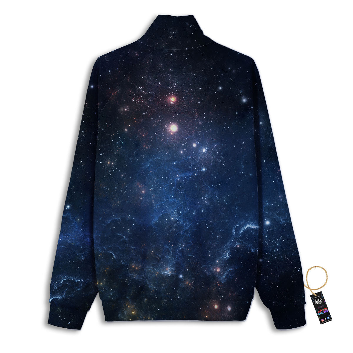 Galaxy Space Abstract Dark Print Track Jacket-grizzshop