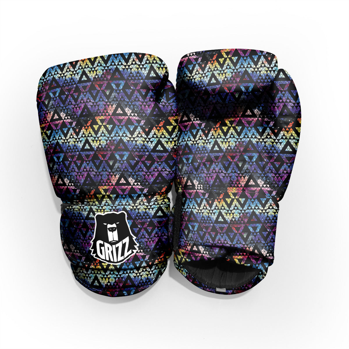 Galaxy Space Black Triangle Print Pro Boxing Glove