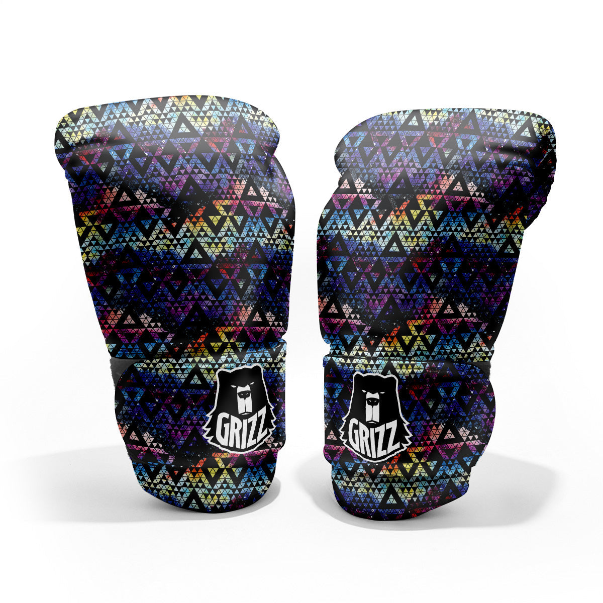 Galaxy Space Black Triangle Print Pro Boxing Glove