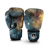 Galaxy Space Blue Stardust Print Boxing Gloves-grizzshop