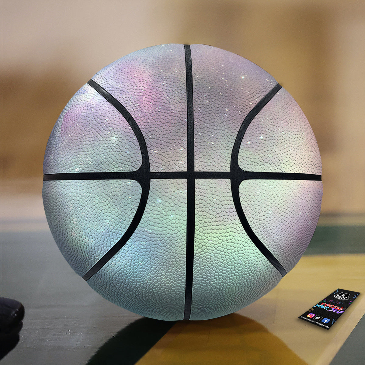 Galaxy Space Colorful Nebula Print Basketball