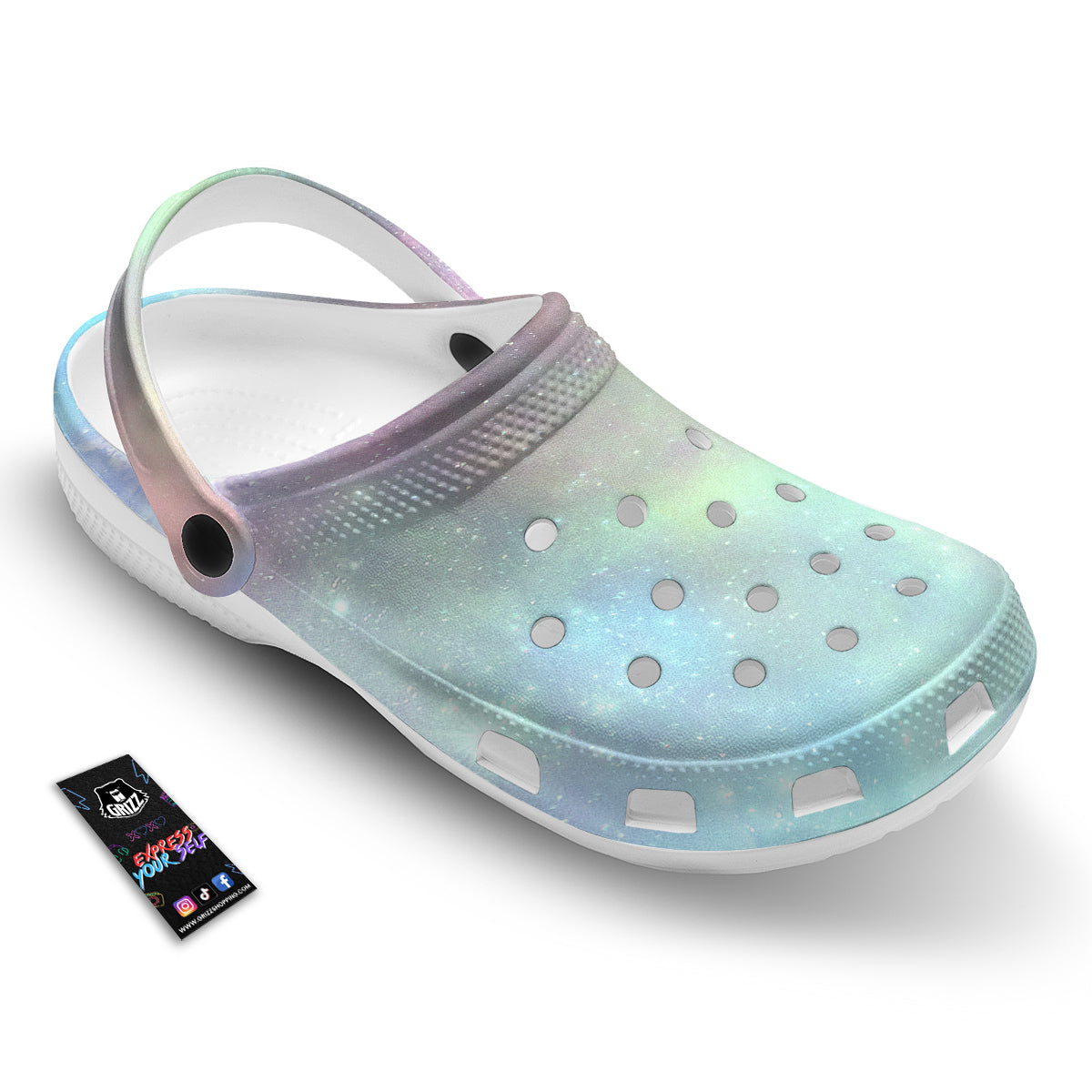 Galaxy Space Colorful Nebula Print Clog-grizzshop