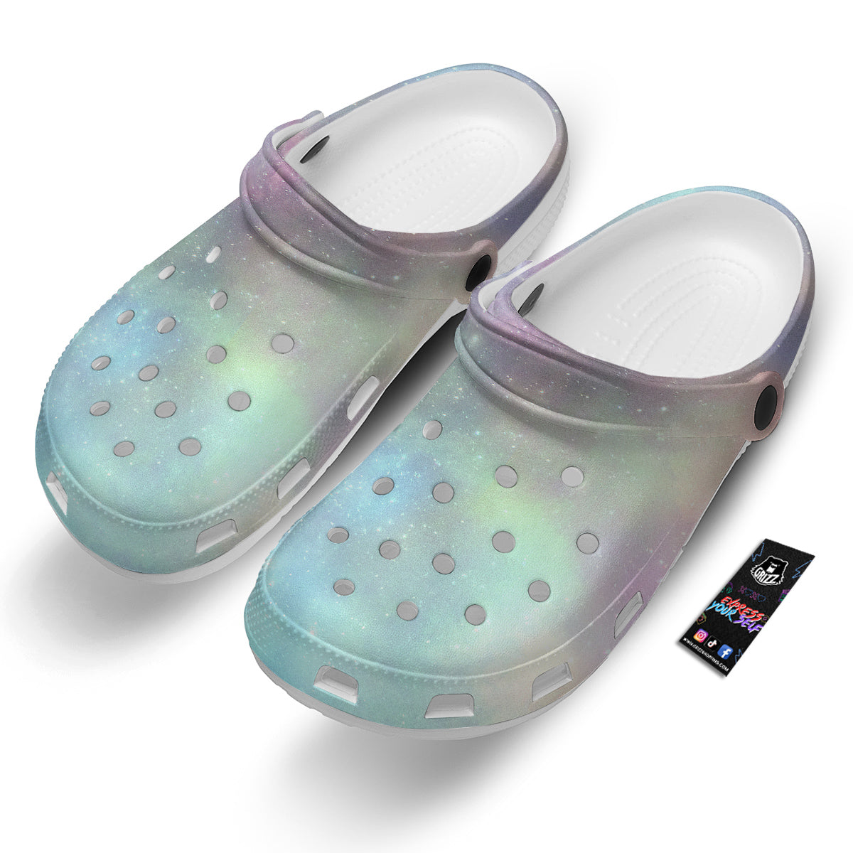 Galaxy Space Colorful Nebula Print Clog-grizzshop