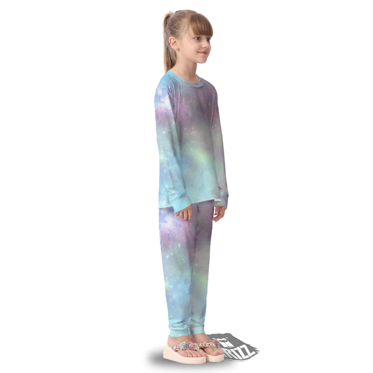 Galaxy Space Colorful Nebula Print Kid's Pajamas-grizzshop
