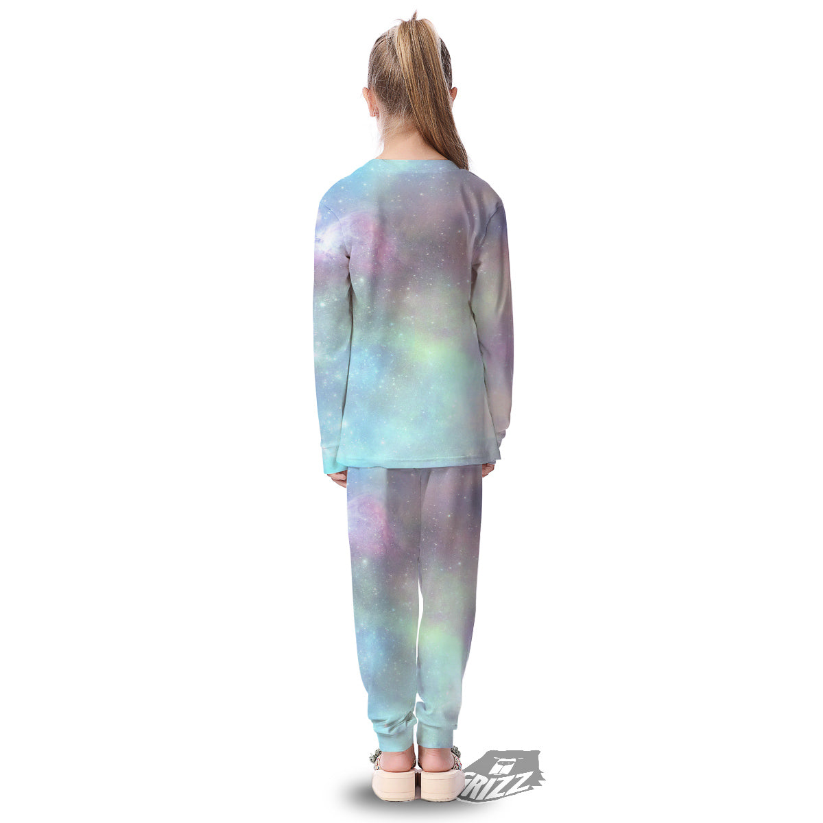 Galaxy Space Colorful Nebula Print Kid's Pajamas-grizzshop