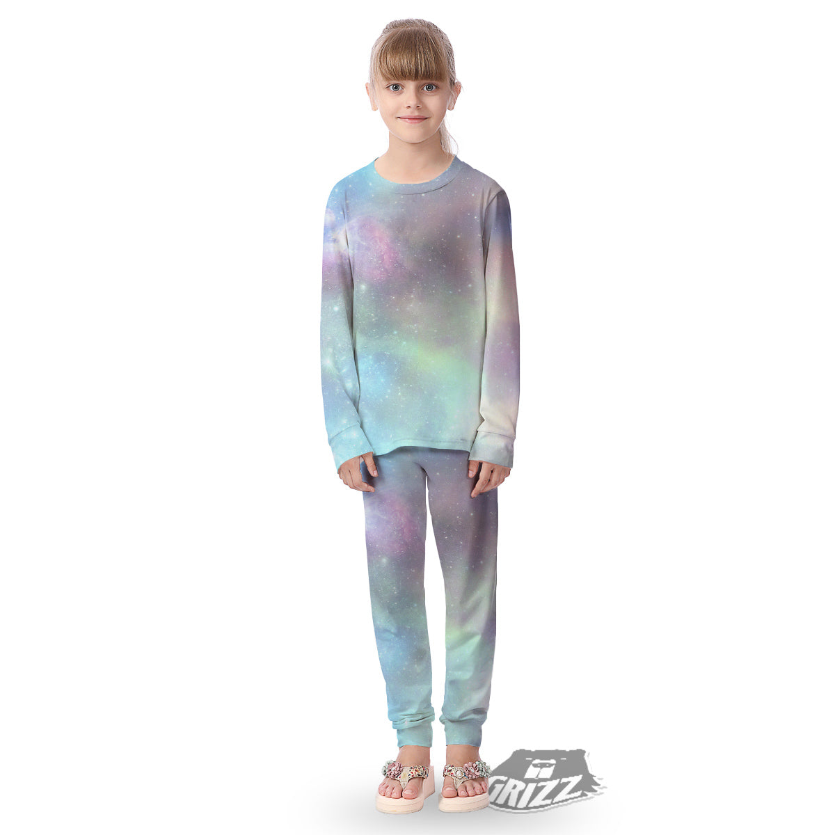 Galaxy Space Colorful Nebula Print Kid's Pajamas-grizzshop