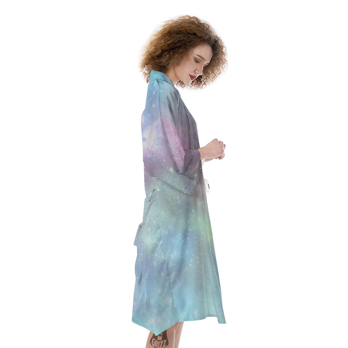 Galaxy Space Colorful Nebula Print Kimono-grizzshop