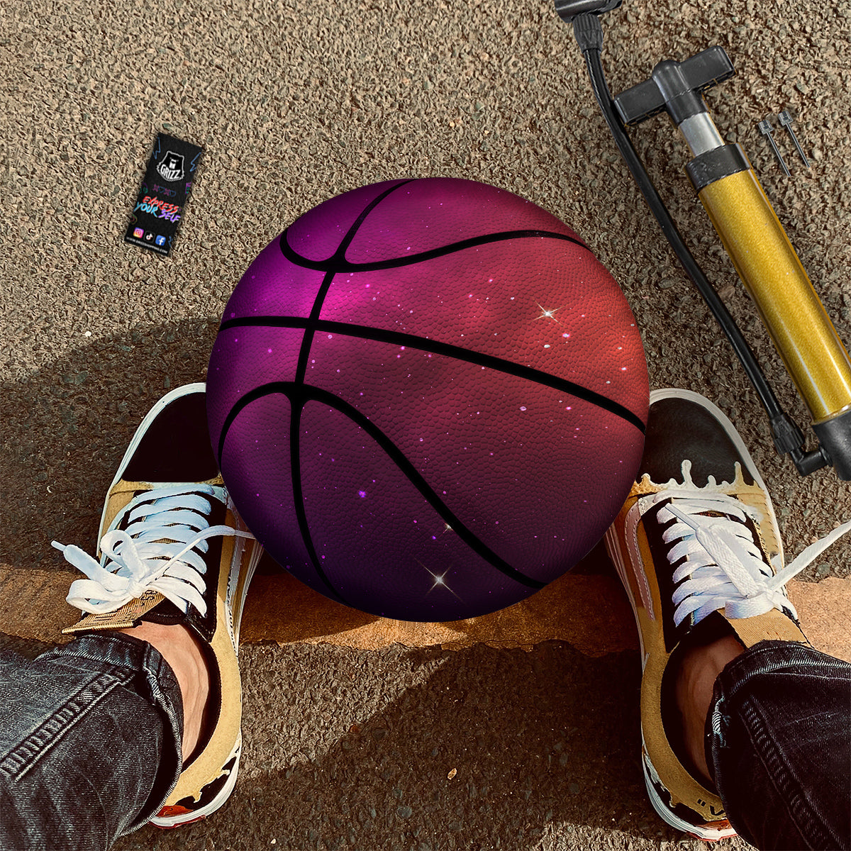 Galaxy Space Colorful Stardust Print Basketball