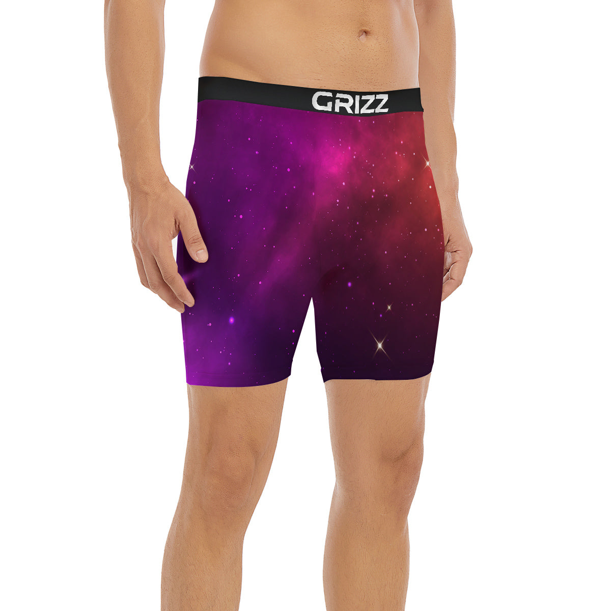 Galaxy Space Colorful Stardust Print Boxer Briefs-grizzshop