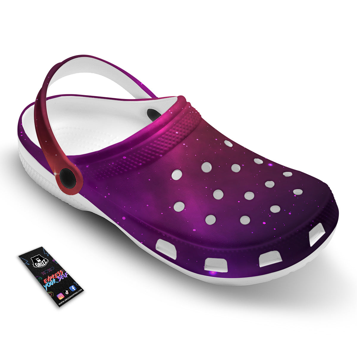 Galaxy Space Colorful Stardust Print Clog-grizzshop