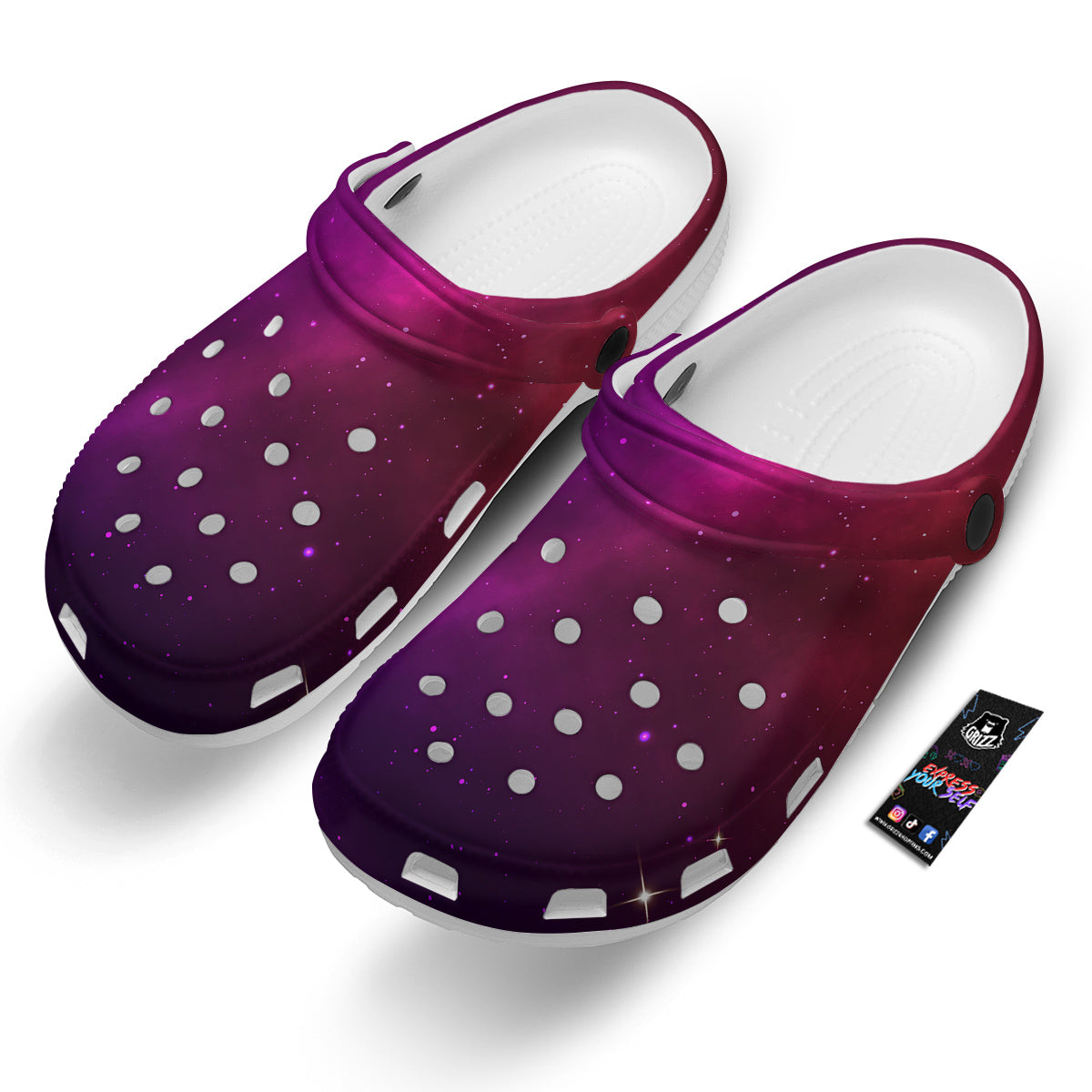 Galaxy Space Colorful Stardust Print Clog-grizzshop