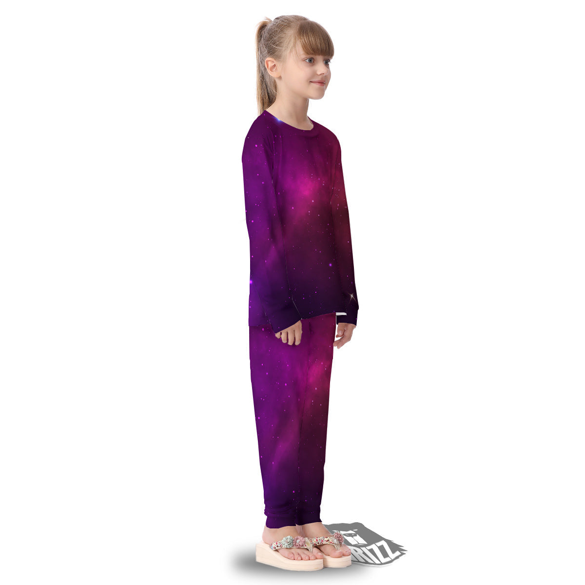 Galaxy Space Colorful Stardust Print Kid's Pajamas-grizzshop