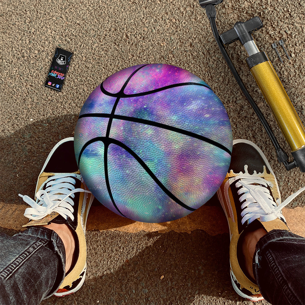 Galaxy Space Colorful Universe Print Basketball