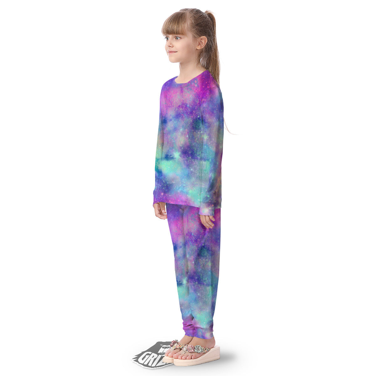Galaxy Space Colorful Universe Print Kid's Pajamas-grizzshop