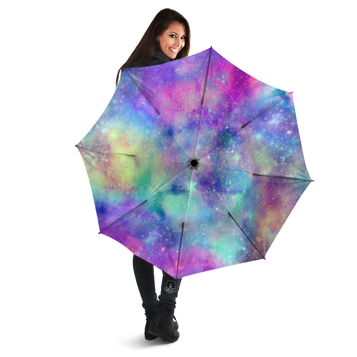 Galaxy Space Colorful Universe Print Umbrella-grizzshop