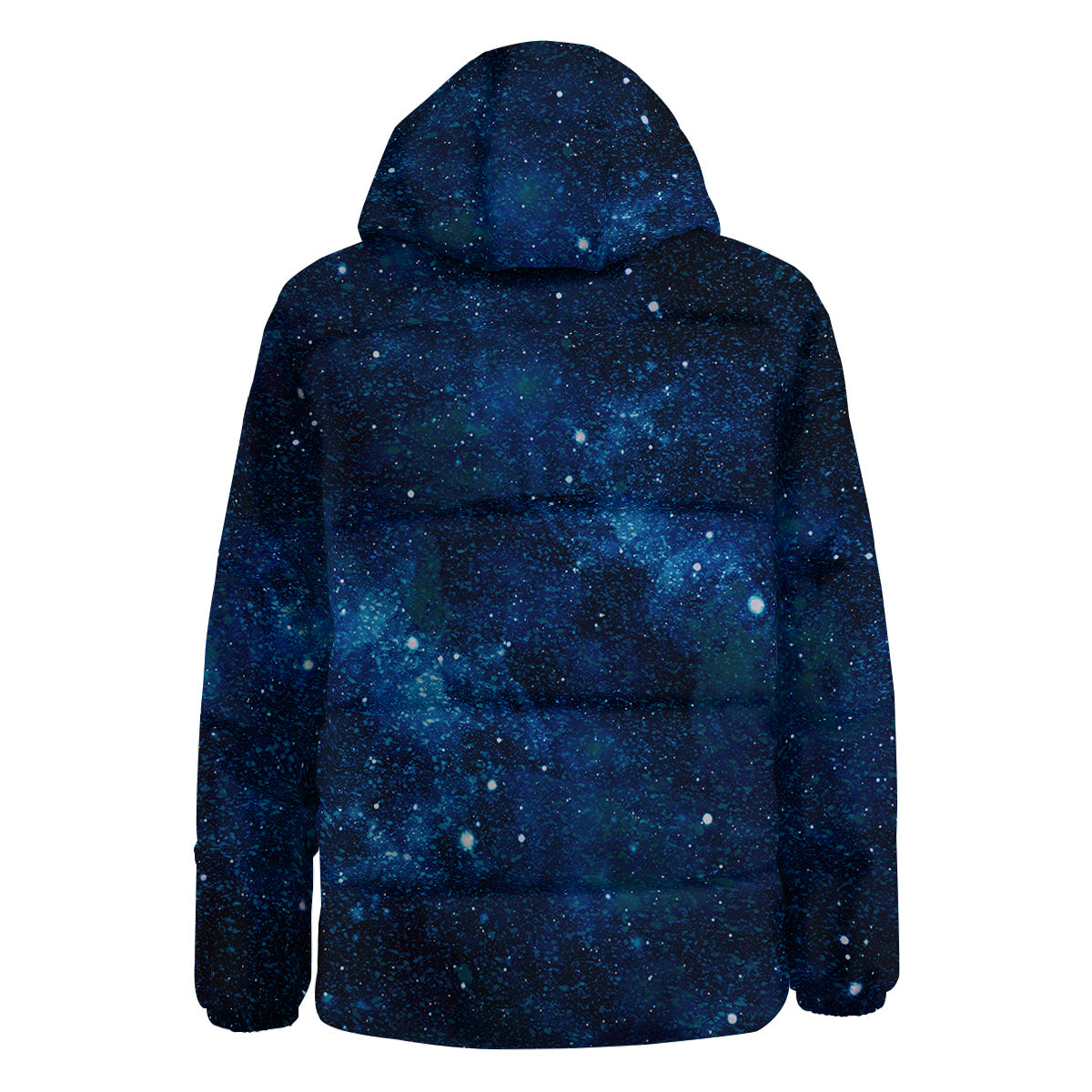 Galaxy Space Dark Blue Print Down Jacket-grizzshop