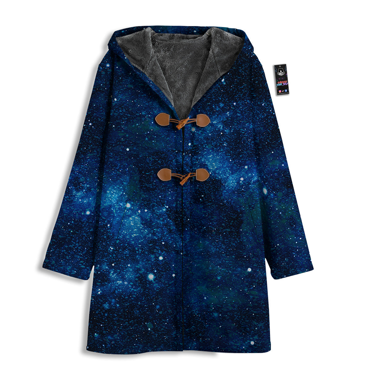 Galaxy Space Dark Blue Print Men's Windbreaker Jacket-grizzshop